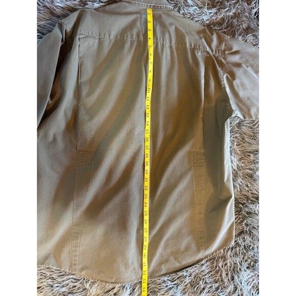 Browning Mens LRG Heavy Cotton Long Sleeve Button Front Hunting Shirt Green EUC - Picture 13 of 14